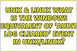 What is the equivalent of Windows events in Linux